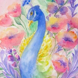 A painting of a Peacock